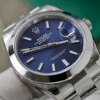 Rolex DateJust 126300 Watch Dial Blue Oyster Strap 41mm