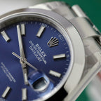 Rolex DateJust 126300 Watch Dial Blue Oyster Strap 41mm