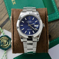 Rolex DateJust 126300 Watch Dial Blue Oyster Strap 41mm