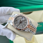 Rolex DateJust 126331 Gold Wrapped Gray Fluted Dial Watch 41mm