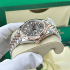 Rolex DateJust 126331 Gold Wrapped Gray Fluted Dial Watch 41mm