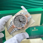 Rolex DateJust 126331 Gold Wrapped Gray Fluted Dial Watch 41mm