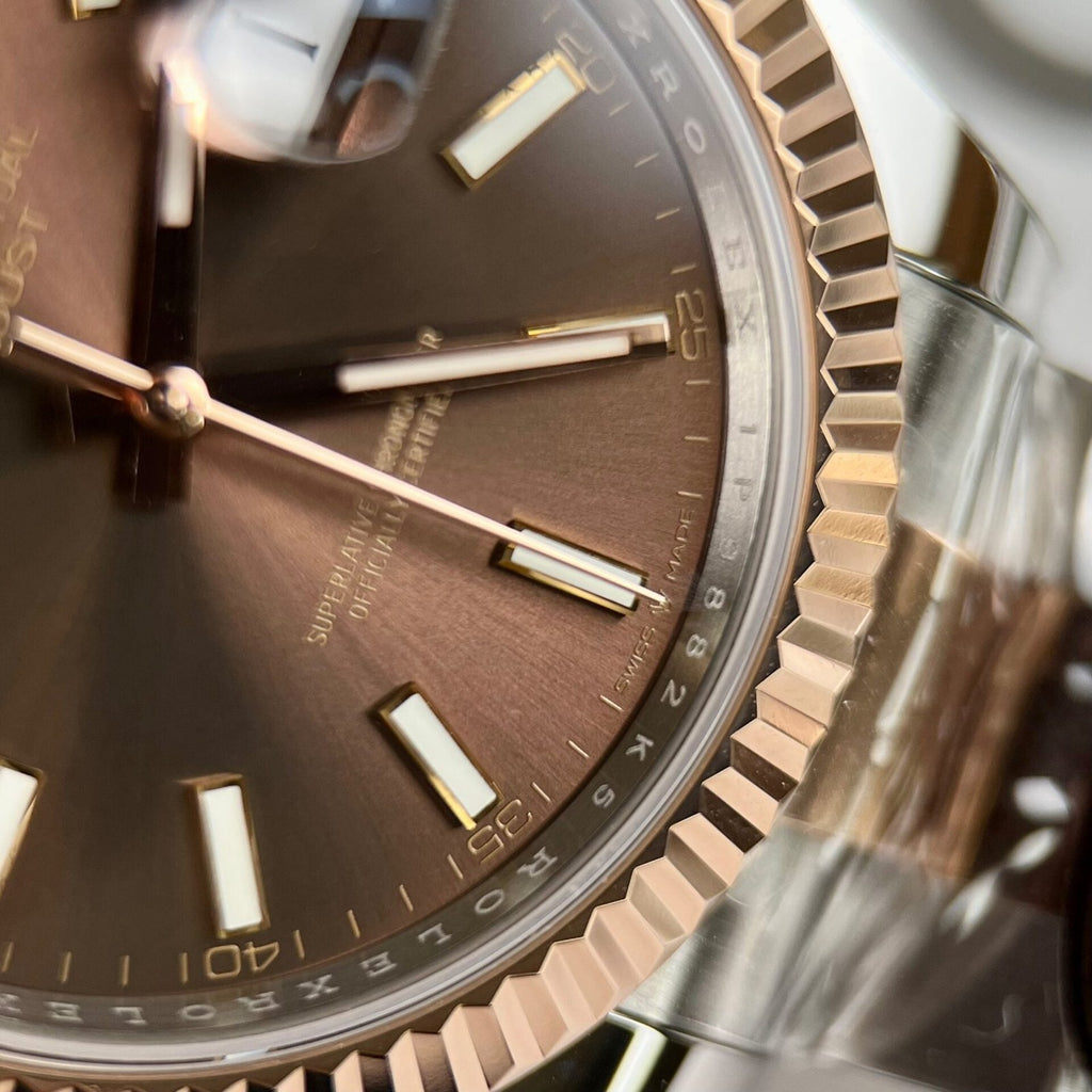 Rolex Watch Date Just 126331 Chocolate Dial Oyster Strap 41mm