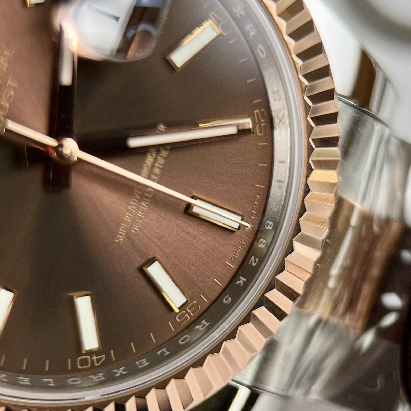 Rolex Watch Date Just 126331 Chocolate Dial Oyster Strap 41mm