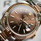 Rolex Watch Date Just 126331 Chocolate Dial Oyster Strap 41mm