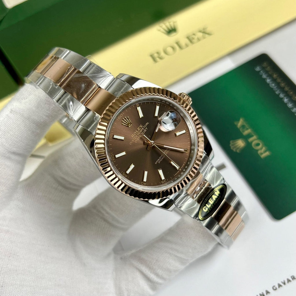 Rolex Watch Date Just 126331 Chocolate Dial Oyster Strap 41mm
