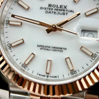 Rolex Watches Date Just 126331 Demi Rose White Dial 41mm