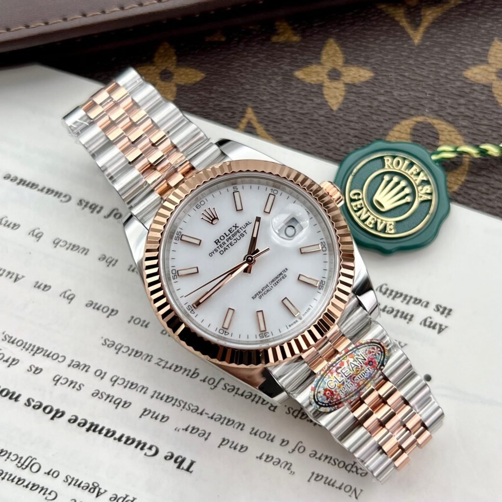 Rolex Watches Date Just 126331 Demi Rose White Dial 41mm