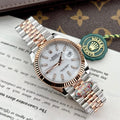 Rolex Watches Date Just 126331 Demi Rose White Dial 41mm