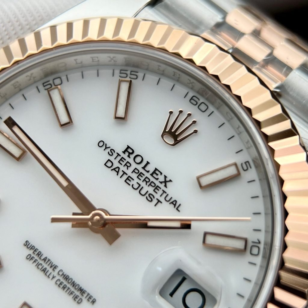 Rolex Watches Date Just 126331 Demi Rose White Dial 41mm