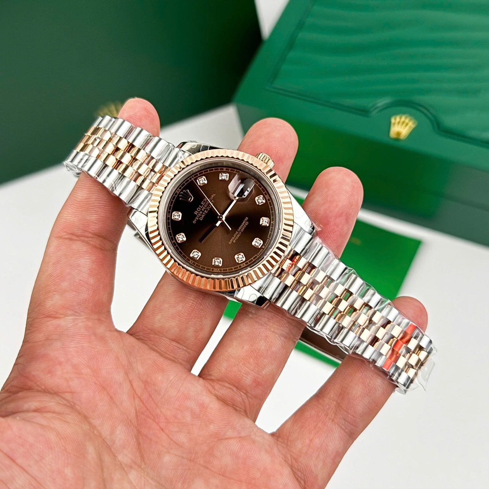 Rolex DateJust 126331 Watch Dial Chocolate Jubilee Strap 41mm