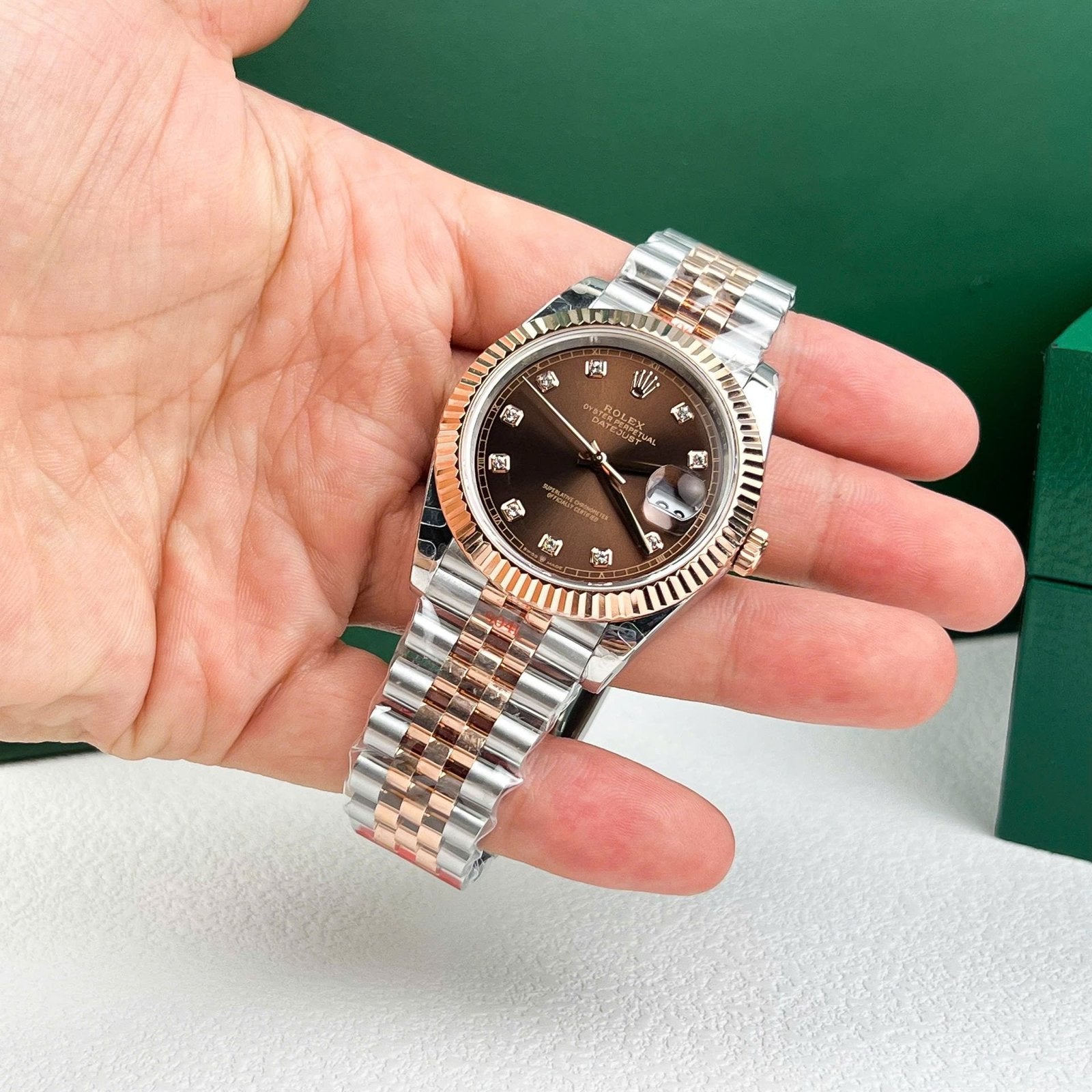 Rolex DateJust 126331 Watch Dial Chocolate Jubilee Strap 41mm