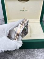 Rolex Watch Date Just 126331 Demi Rose Gold Black Dial 41mm