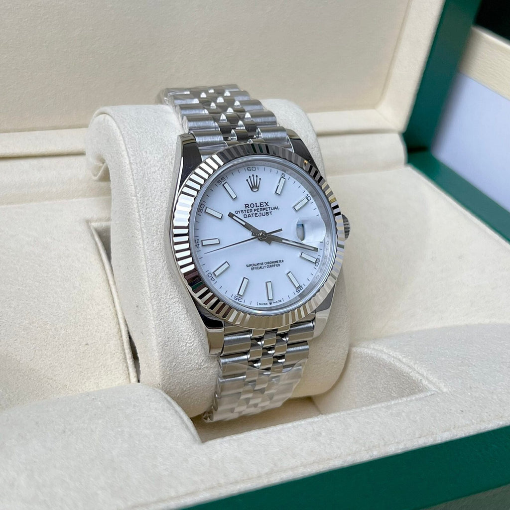 Rolex Date Just 126334 Watch White Enamel 41mm