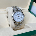 Rolex Date Just 126334 Watch White Enamel 41mm