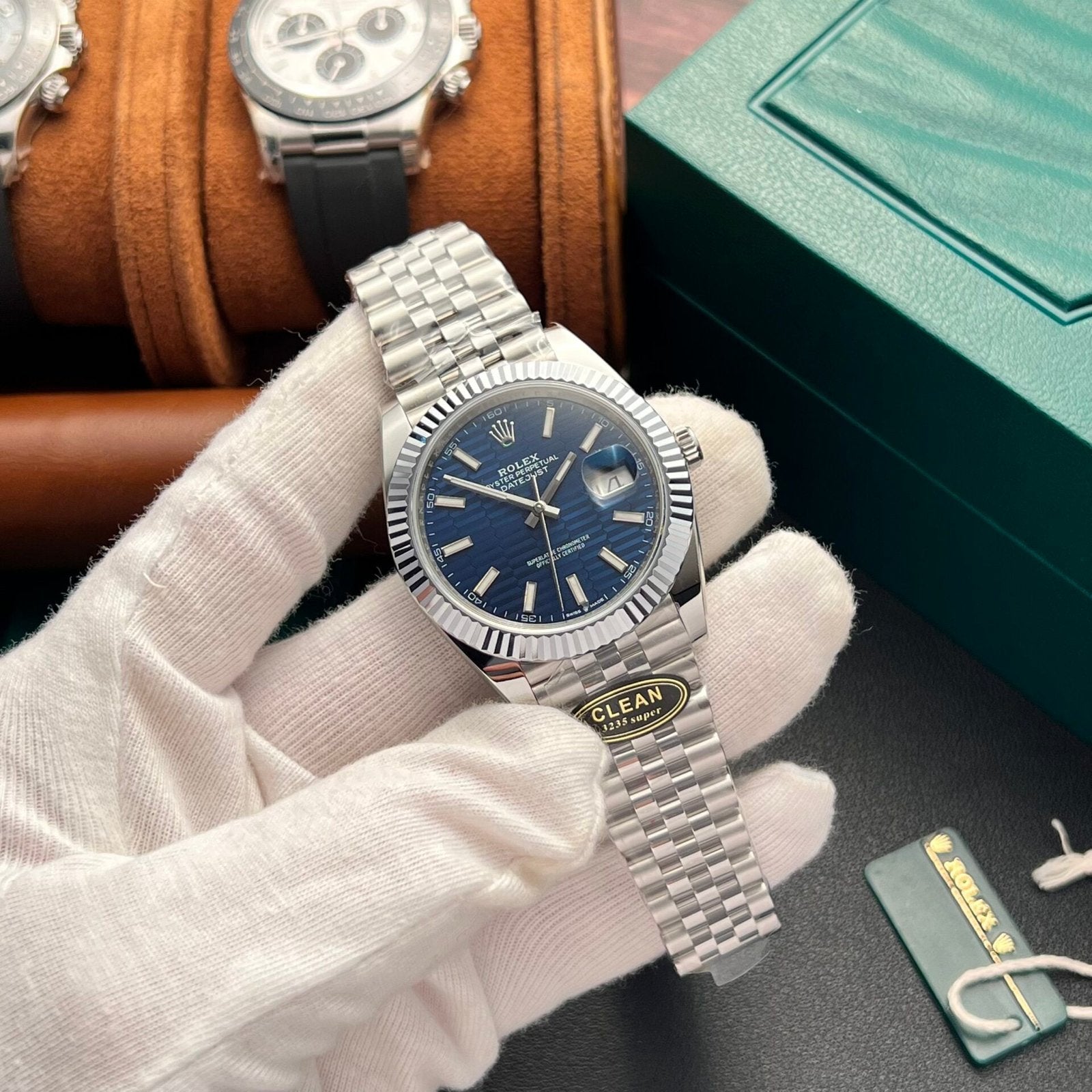 Rolex DateJust 126334 Blue Fold Dial Watch 41mm