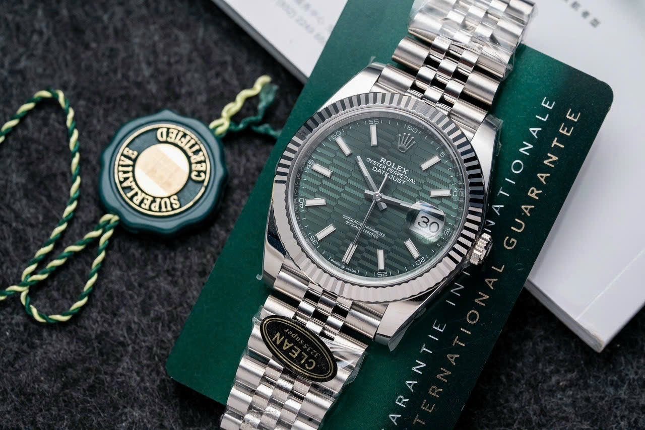 Rolex DateJust 126334 Watch Green Dial Jubilee Strap 41mm