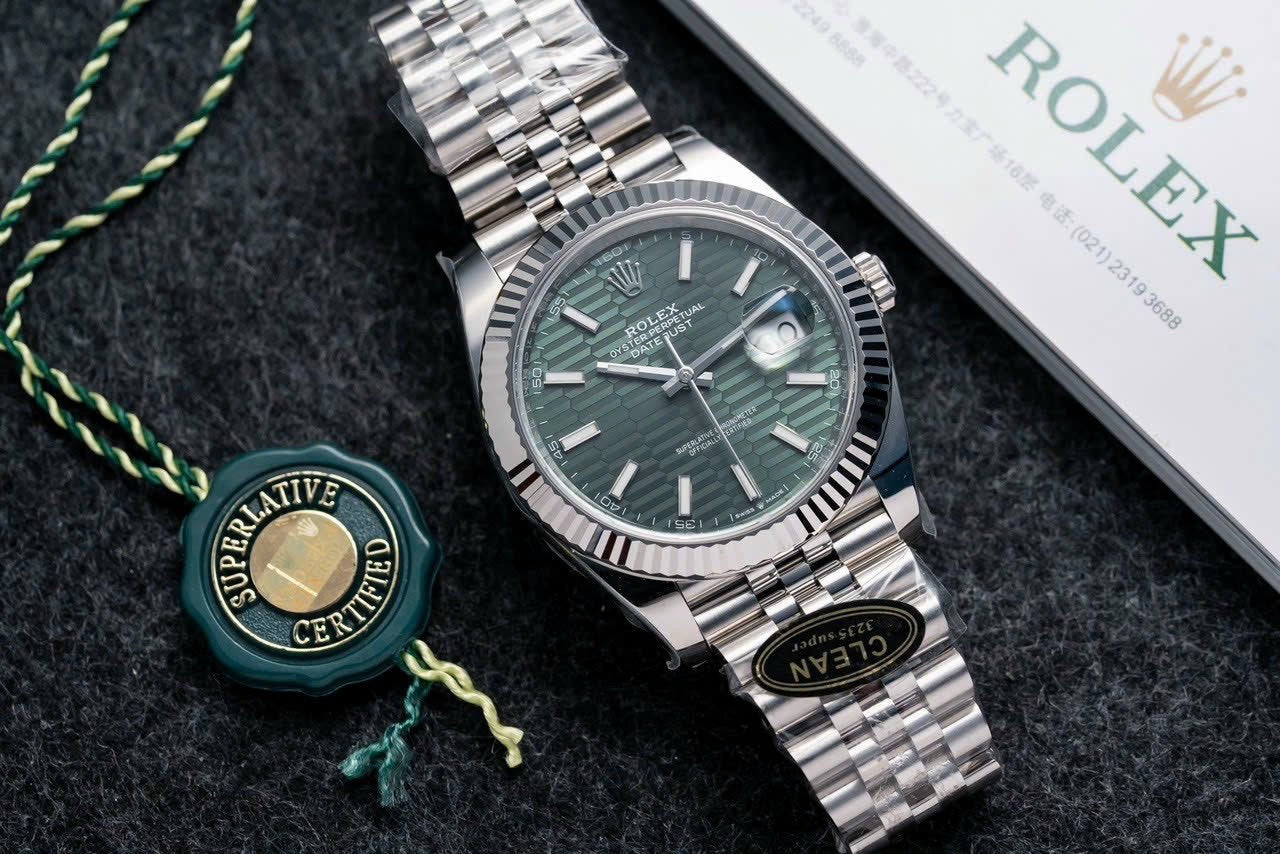 Rolex DateJust 126334 Watch Green Dial Jubilee Strap 41mm