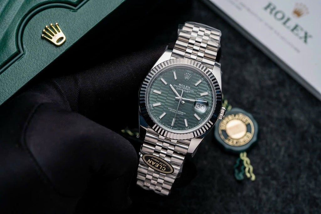 Rolex DateJust 126334 Watch Green Dial Jubilee Strap 41mm