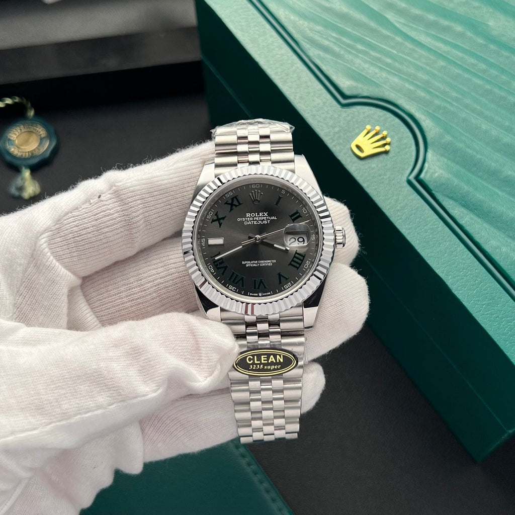 Rolex Date Just 126334 Watch Dial Wimbledon 41mm