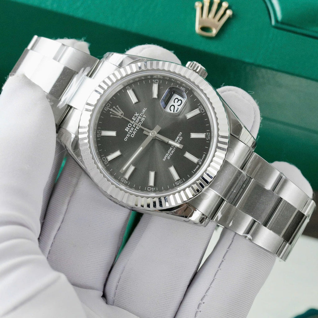 Rolex DateJust 126334 Watch Gray Dial Oyster Strap 41mm