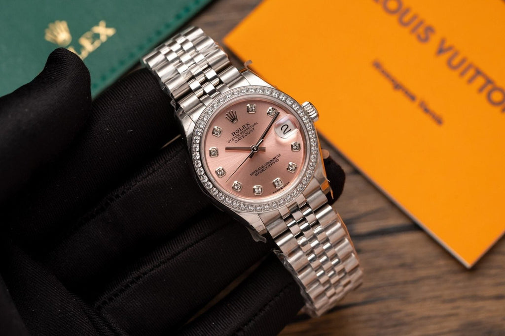 Rolex Watch Date Just 278273 Pink Dial Jubilee Strap 31mm