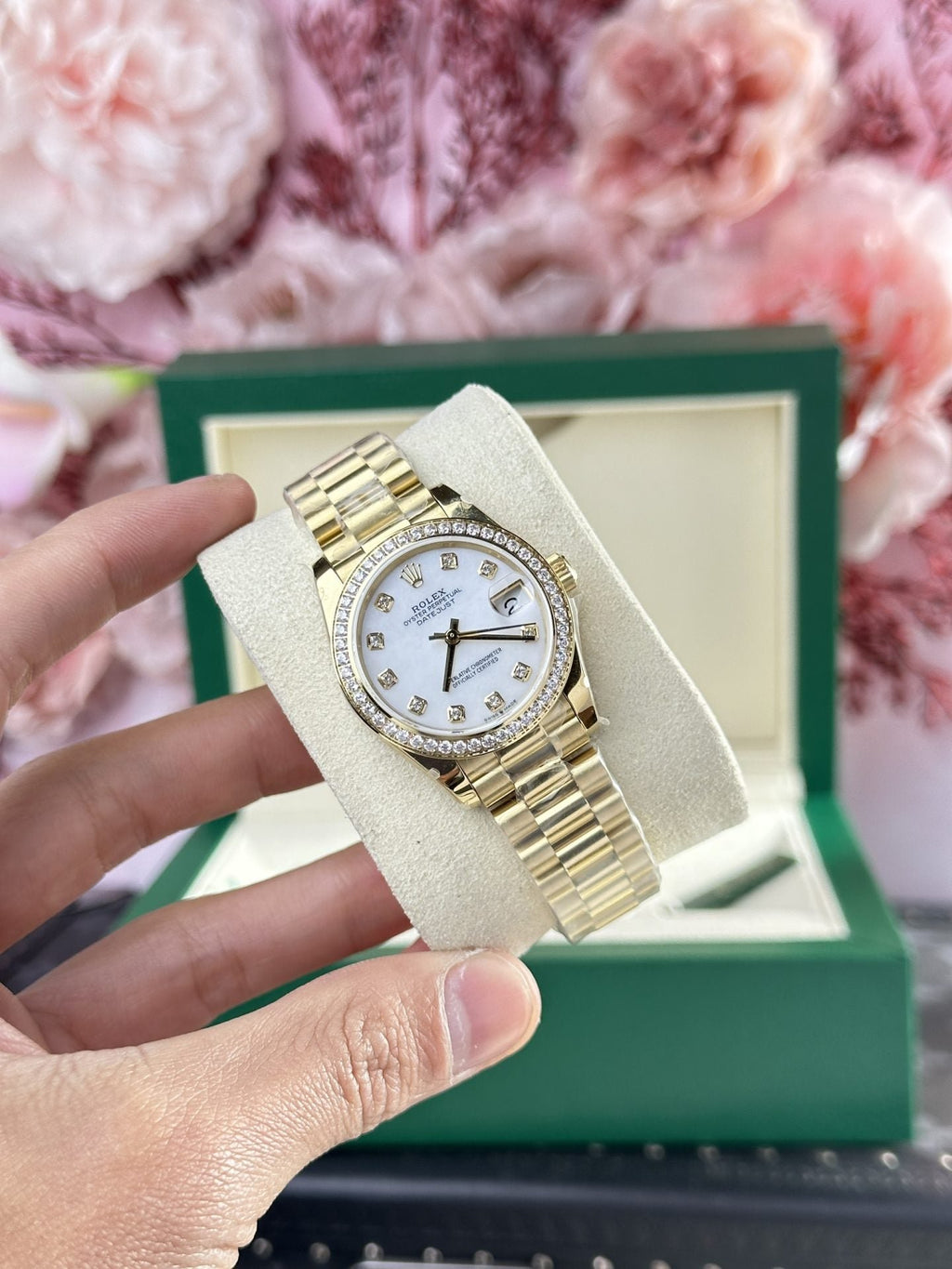 Rolex DateJust 278288 Watch President Strap Diamond Bezel 31mm