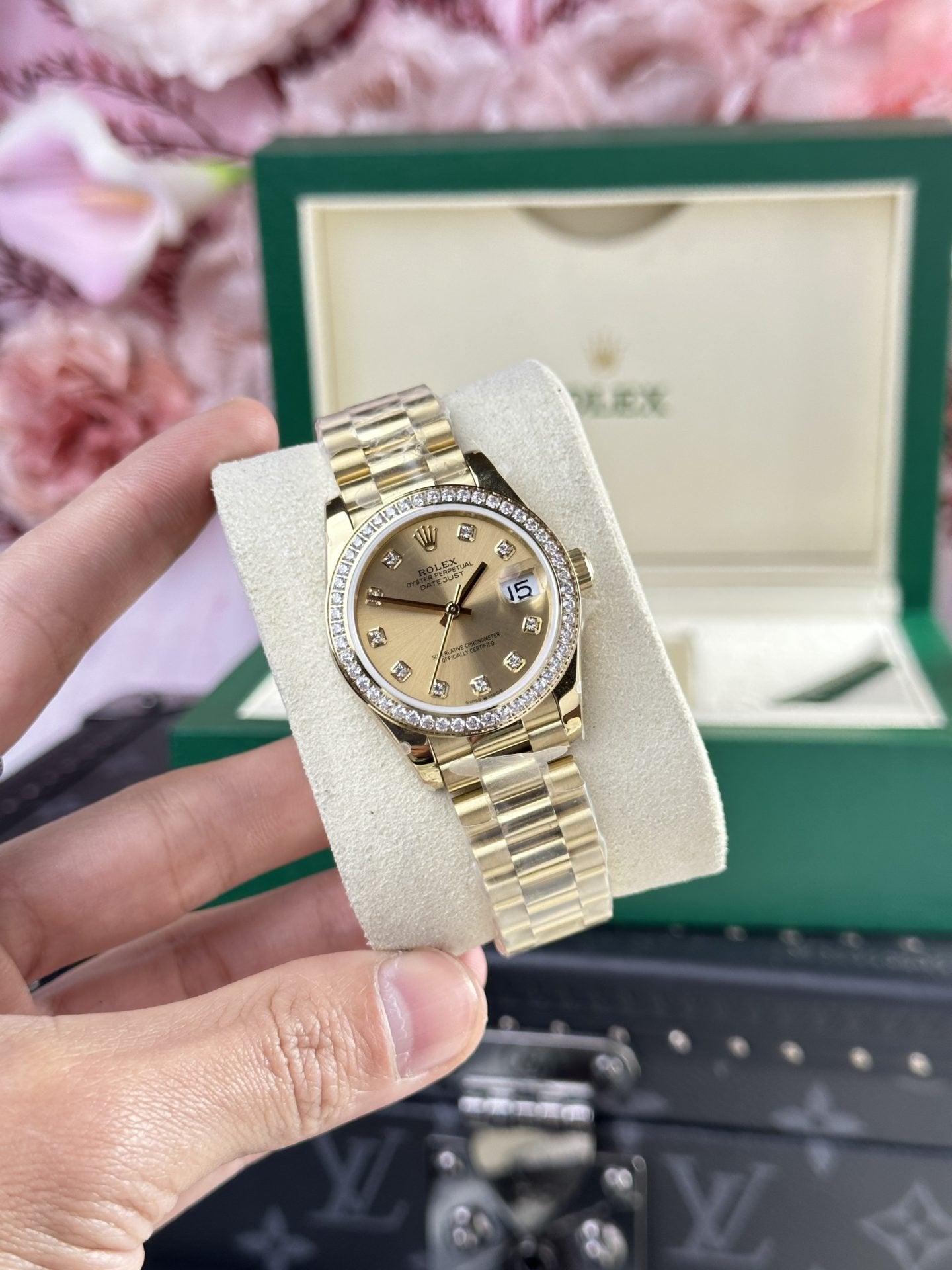 Rolex Date Just 278288 Watch Yellow President Strap 31mm