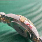 Rolex DateJust 18K Gold Wrapped Watch Palm Leaf Dial 36mm