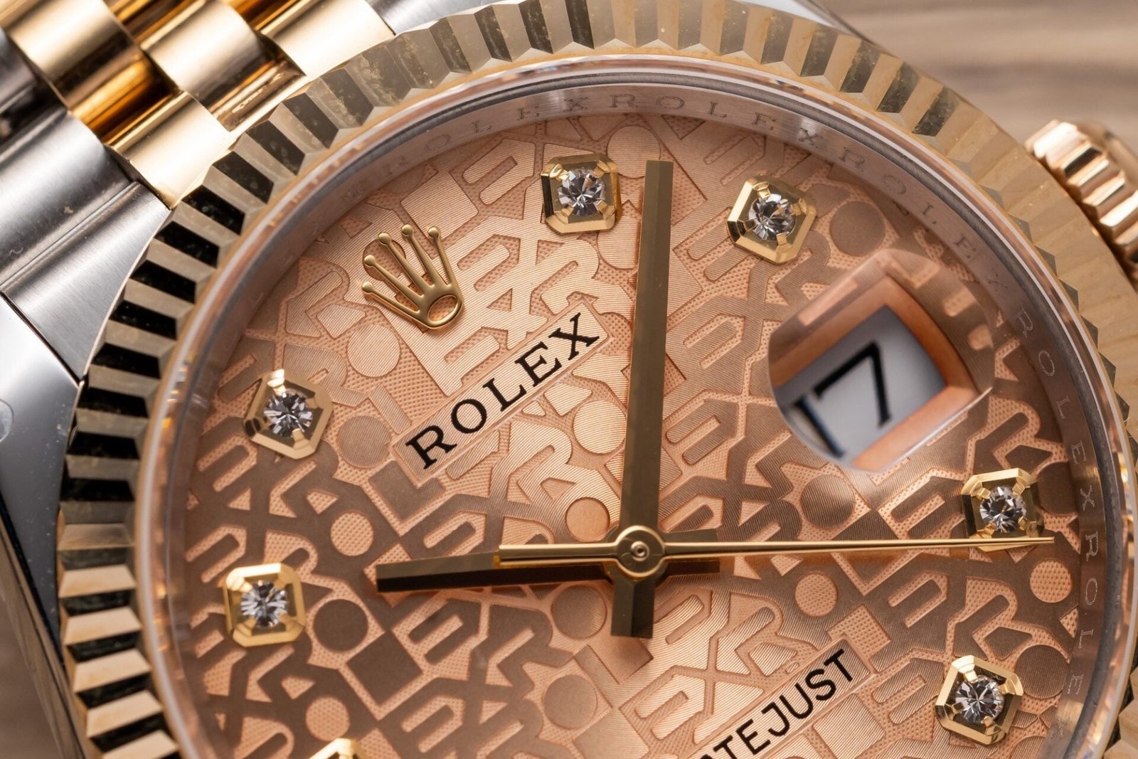 Rolex Date Just Watch Gold Wrapped Fluted Dial 36mm