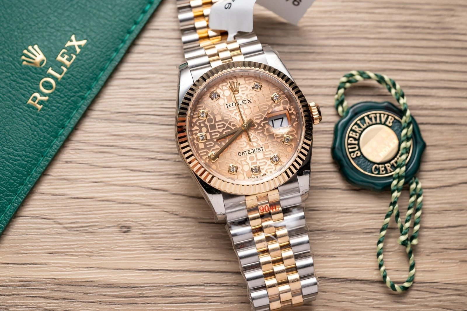Rolex Date Just Watch Gold Wrapped Fluted Dial 36mm