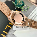 Rolex DateJust Gold Wrapped Moissanite Watch With Chocolate Dial 31mm