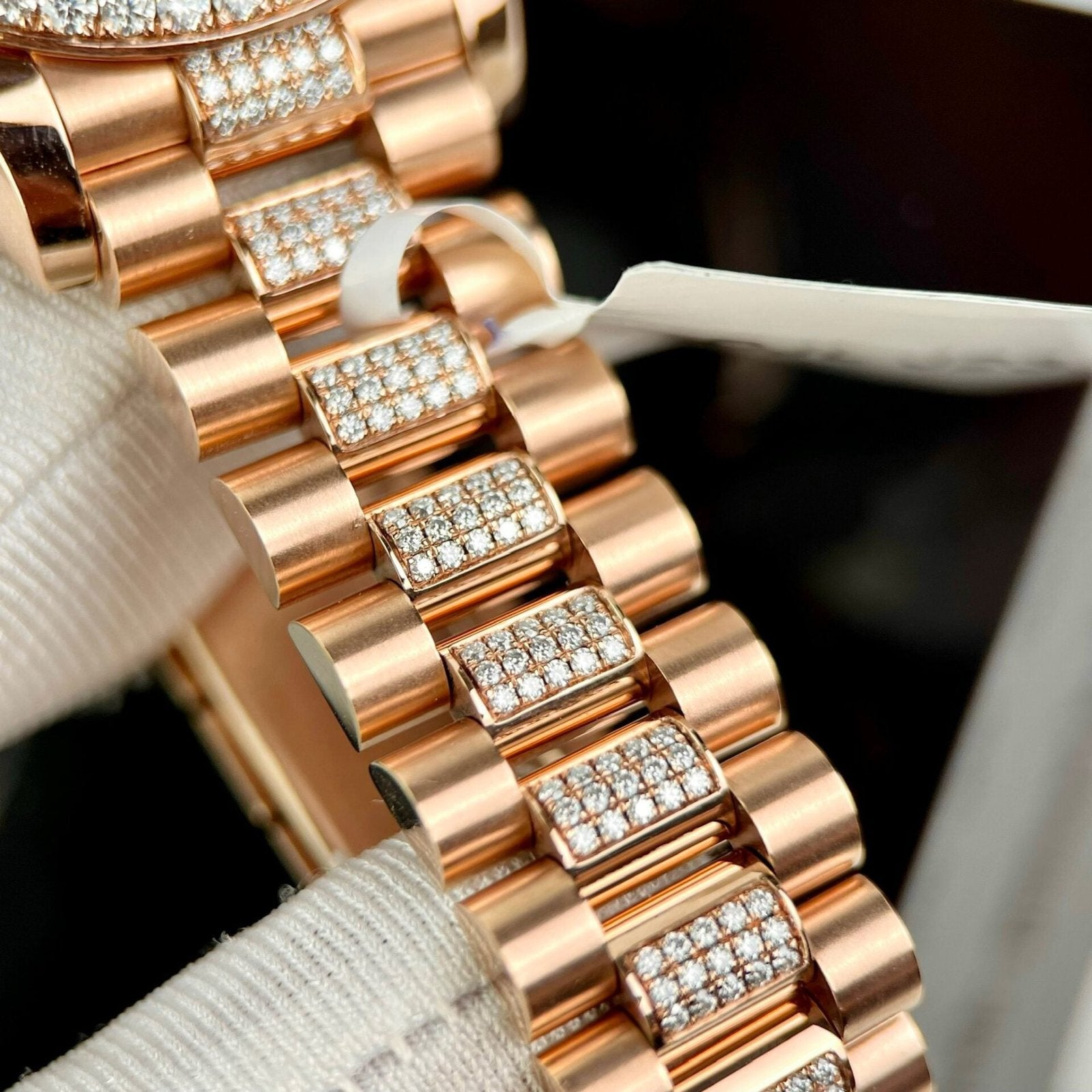 Rolex DateJust Gold Wrapped Moissanite Watch With Chocolate Dial 31mm