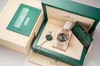 Rolex Watch Date Just Rose Gold Wrapped Wimbledon Dial 41mm