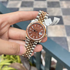Rolex DateJust Gold Wrapped Chocolate Dial Watch 36mm