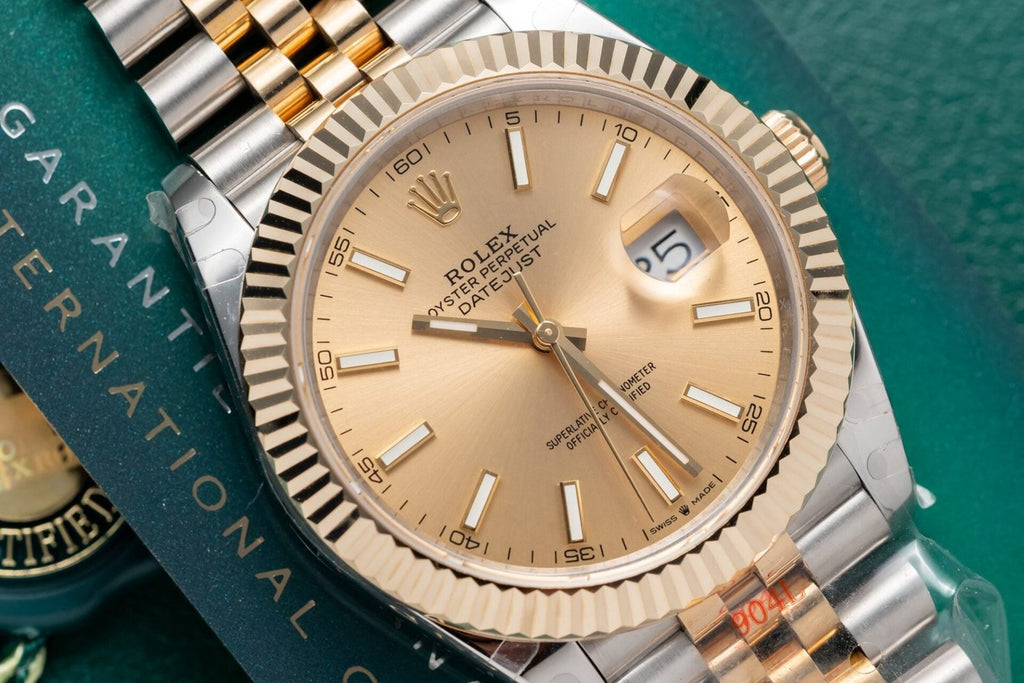 Rolex Date Just Watch Jubilee Strap Gold Wrapped 41mm