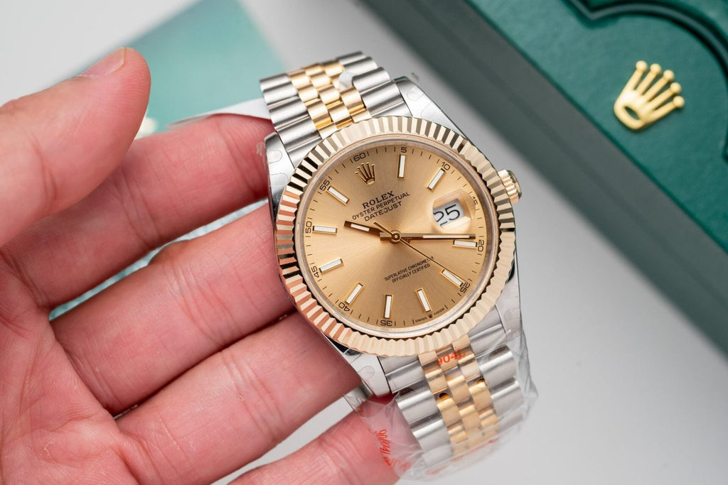 Rolex Date Just Watch Jubilee Strap Gold Wrapped 41mm