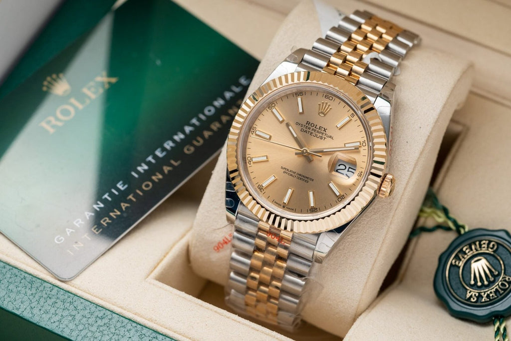 Rolex Date Just Watch Jubilee Strap Gold Wrapped 41mm