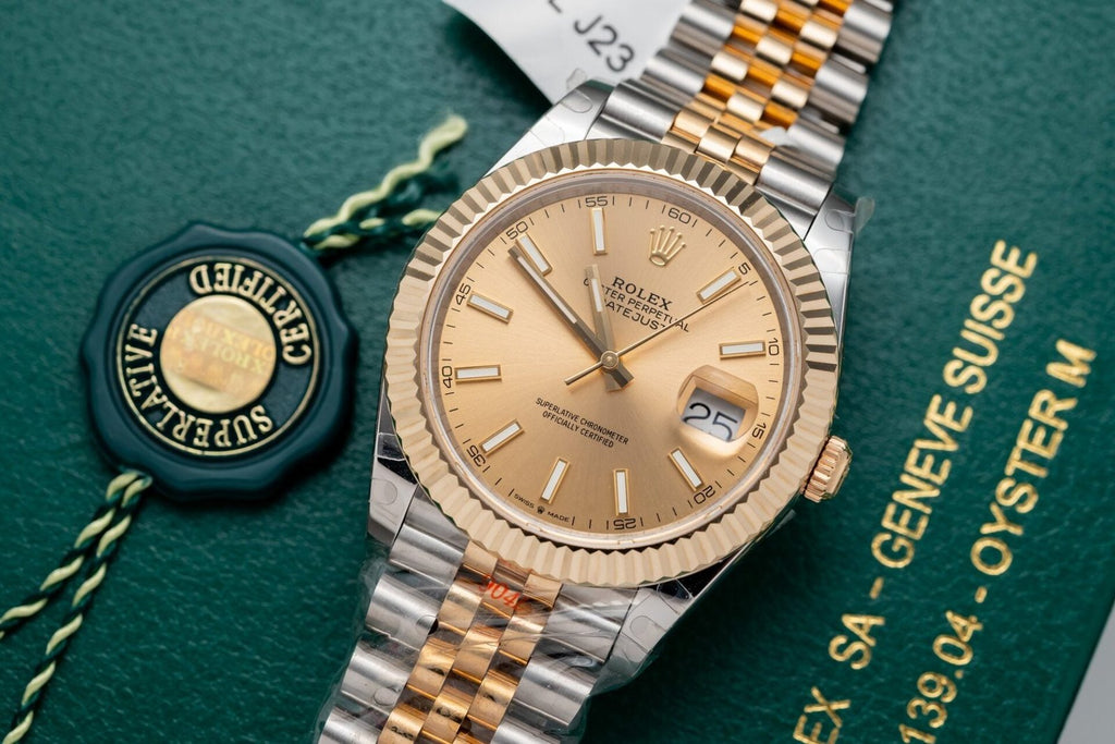 Rolex Date Just Watch Jubilee Strap Gold Wrapped 41mm
