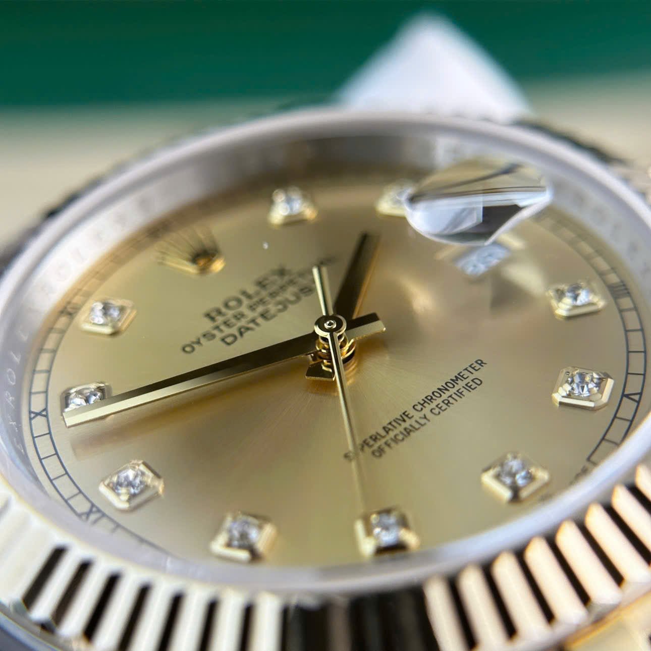 Rolex DateJust Gold Wrapped Watch Champagne Dial 41mm