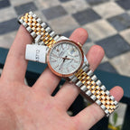 Rolex DateJust Watch Palm Leaf Grey Dial 36mm