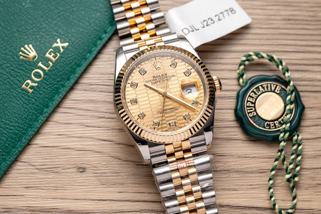 Rolex Watch Date Just Gold Wrapped Jubilee Strap 36mm