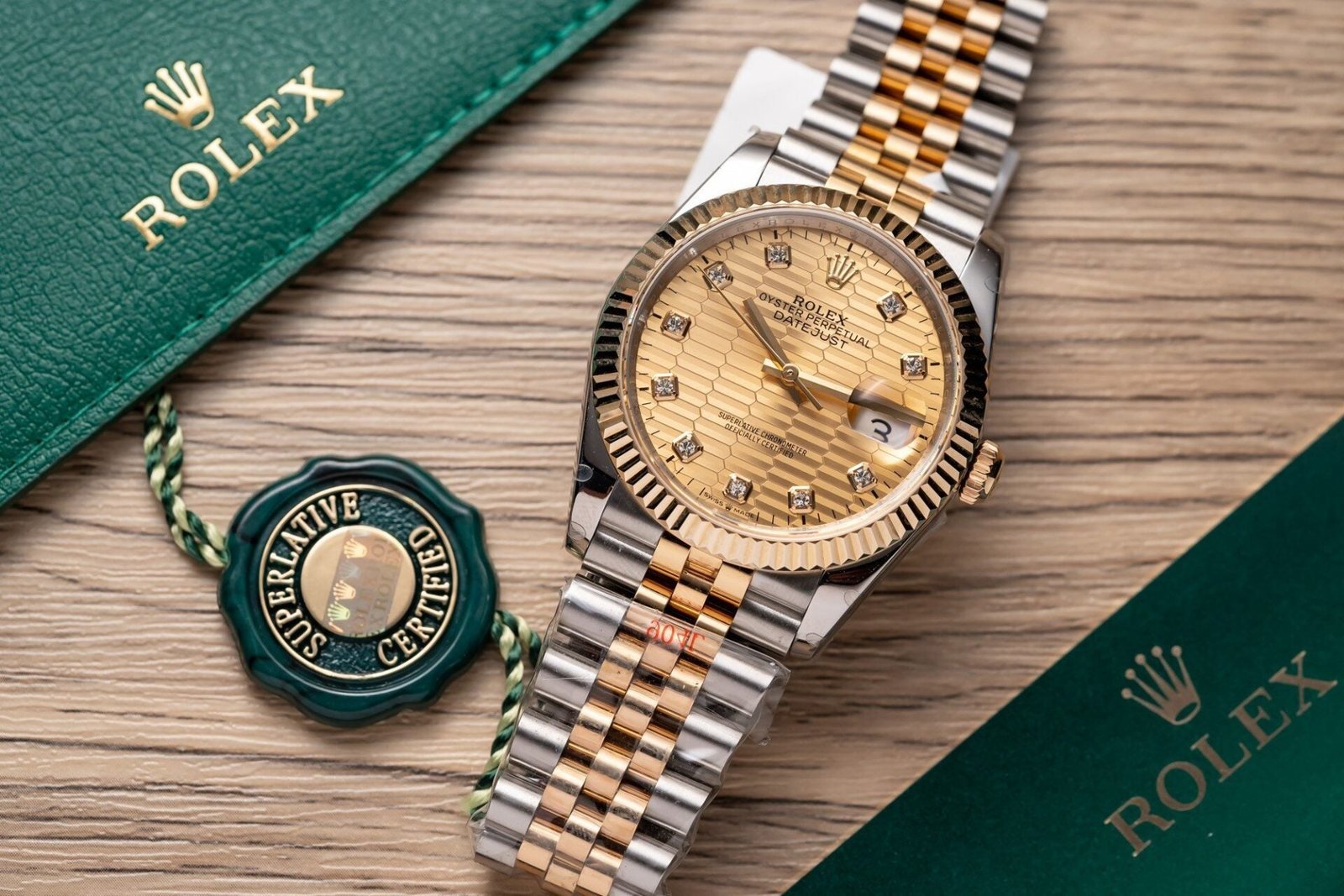 Rolex Watch Date Just Gold Wrapped Jubilee Strap 36mm
