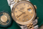 Rolex Watch Date Just Gold Wrapped Jubilee Strap 36mm