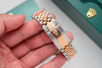 Rolex Watch Date Just Rose Gold Wrapped Wimbledon Dial 41mm