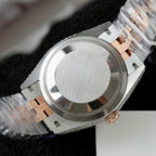 Rolex DateJust Watch 18K Gold Wrapped + Full Moissanite Diamonds 36mm