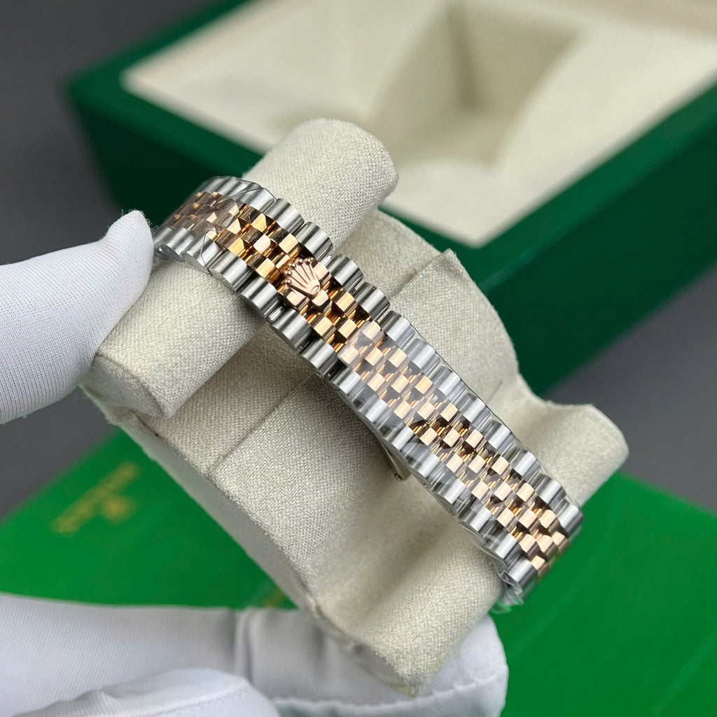 Rolex DateJust Watch Gold Wrapped + MOP Dial Natural Diamond 31mm
