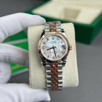 Rolex DateJust Watch Gold Wrapped + MOP Dial Natural Diamond 31mm