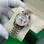 Rolex DateJust Watch Gold Wrapped + MOP Dial Natural Diamond 31mm