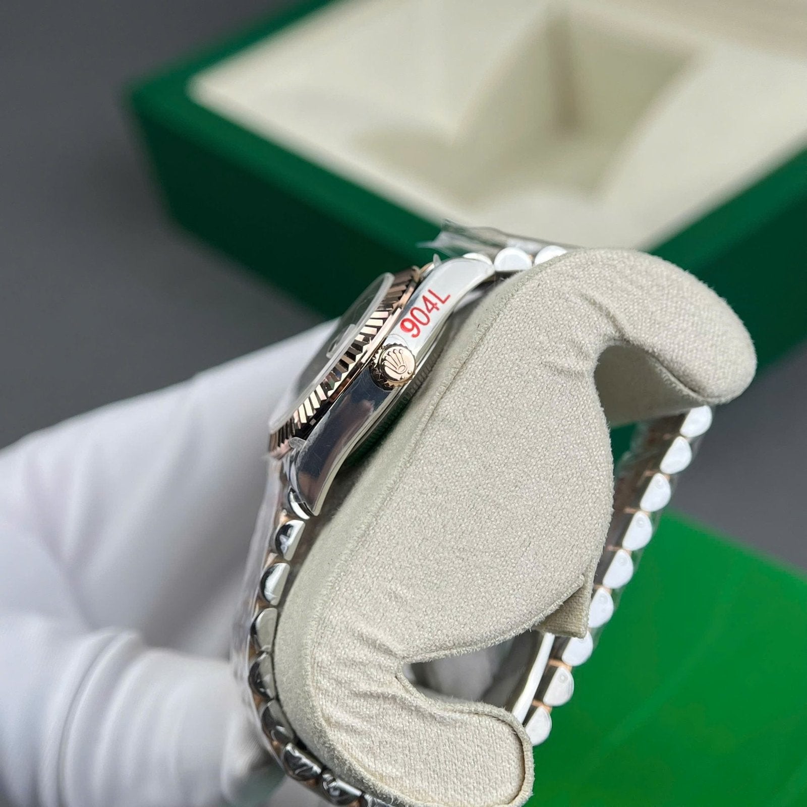 Rolex DateJust Watch Gold Wrapped + MOP Dial Natural Diamond 31mm